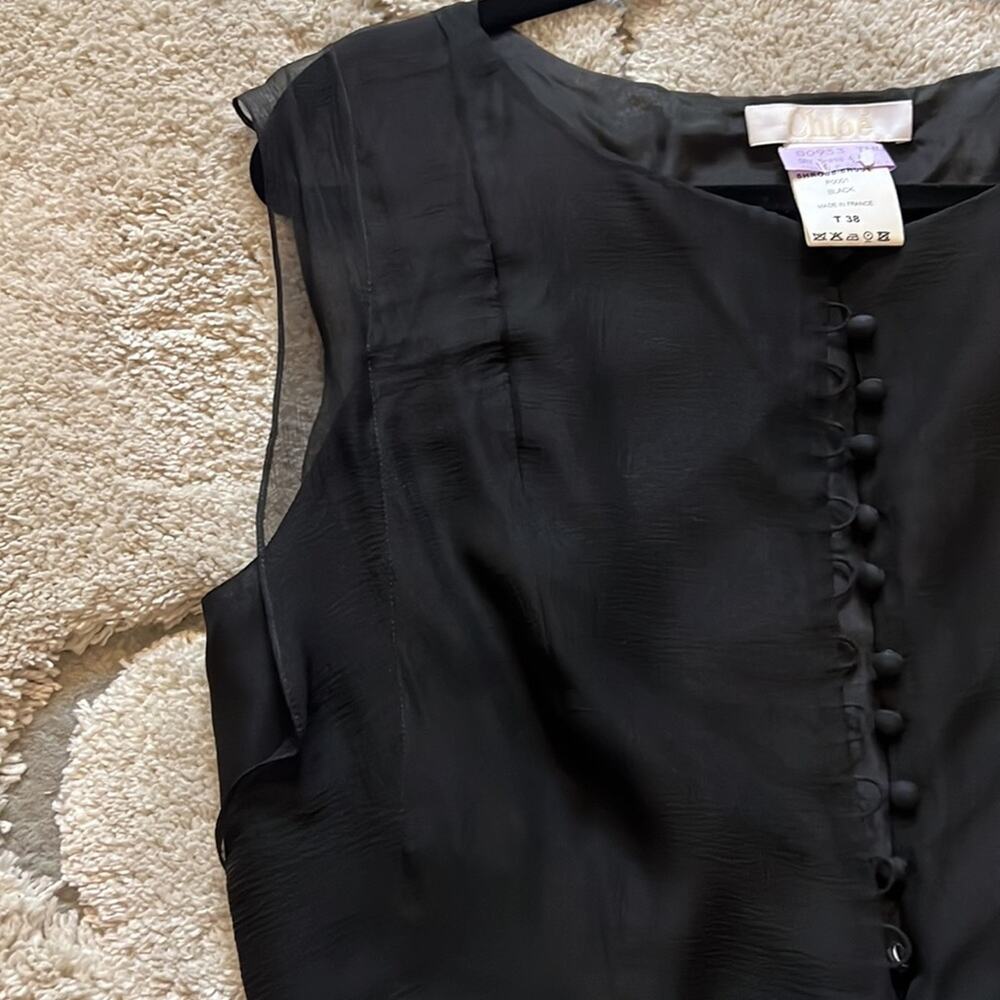 Chloe Black Silk Dress - Size 38 - Picture 11 of 16